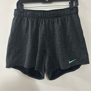 Nike‎ Running Dry Training Shorts Gray / Teal women’s Medium athletic